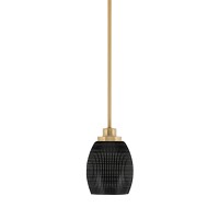 Odyssey Stem Hung Mini Pendant, New Age Brass Finish, 5