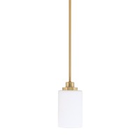 Odyssey Stem Hung Mini Pendant, New Age Brass Finish, 4