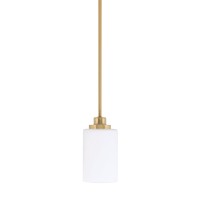 Odyssey Stem Hung Mini Pendant, New Age Brass Finish, 4