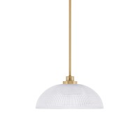 Odyssey Stem Hung Mini Pendant, New Age Brass Finish, 13