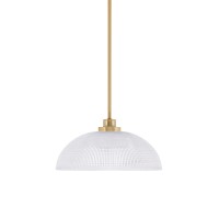 Odyssey Stem Hung Mini Pendant, New Age Brass Finish, 13