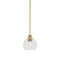 Odyssey Stem Hung Mini Pendant, New Age Brass Finish, 5.75