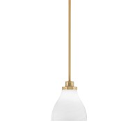 Odyssey Stem Hung Mini Pendant, New Age Brass Finish, 6.25