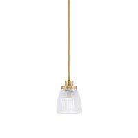 Odyssey Stem Hung Mini Pendant, New Age Brass Finish, 5