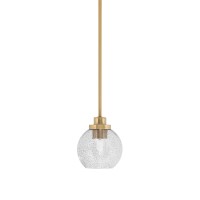 Odyssey Stem Hung Mini Pendant, New Age Brass Finish, 5.75