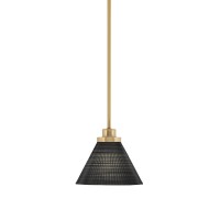 Odyssey Stem Hung Mini Pendant, New Age Brass Finish, 7