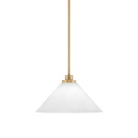 Odyssey Stem Hung Mini Pendant, New Age Brass Finish, 12