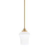 Odyssey Stem Hung Mini Pendant, New Age Brass Finish, 5.5