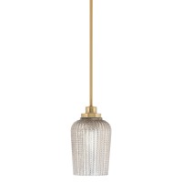 Odyssey Stem Hung Mini Pendant, New Age Brass Finish, 5