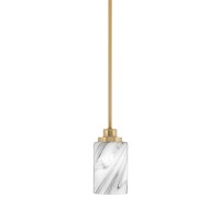 Odyssey Stem Hung Mini Pendant, New Age Brass Finish, 4