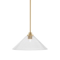 Odyssey Stem Hung Mini Pendant, New Age Brass Finish, 16