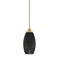 Odyssey Stem Hung Mini Pendant, New Age Brass Finish, 5.5