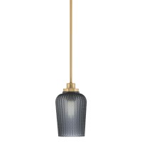 Odyssey Stem Hung Mini Pendant, New Age Brass Finish, 5