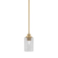 Odyssey Stem Hung Mini Pendant, New Age Brass Finish, 4