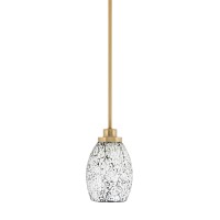 Odyssey Stem Hung Mini Pendant, New Age Brass Finish, 5