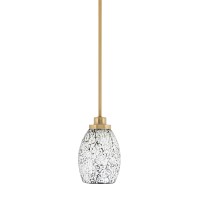 Odyssey Stem Hung Mini Pendant, New Age Brass Finish, 5