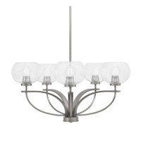 Cavella 5 Light, Uplight Chandelier, Graphite Finish, 7