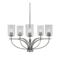 Cavella 5 Light, Uplight Chandelier, Graphite Finish, 4