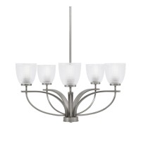 Cavella 5 Light, Uplight Chandelier, Graphite Finish, 5