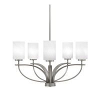 Cavella 5 Light, Uplight Chandelier, Graphite Finish, 4