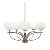 Cavella 5 Light, Uplight Chandelier, Graphite Finish, 7