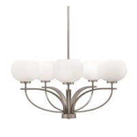 Cavella 5 Light, Uplight Chandelier, Graphite Finish, 7