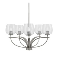 Cavella 5 Light, Uplight Chandelier, Graphite Finish, 6