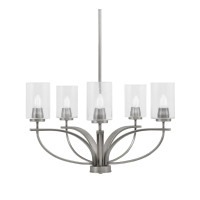 Cavella 5 Light, Uplight Chandelier, Graphite Finish, 4