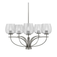 Cavella 5 Light, Uplight Chandelier, Graphite Finish, 6