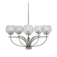 Cavella 5 Light, Uplight Chandelier, Graphite Finish, 6