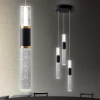 Embring Black And Gold Pendant Light For Kitchen Island Dimmable Modern Led Pendant Lighting Kitchen Island 3 Pack Luxury Kitche