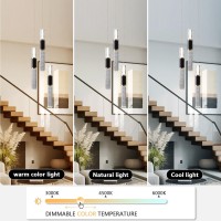 Embring Black And Gold Pendant Light For Kitchen Island Dimmable Modern Led Pendant Lighting Kitchen Island 3 Pack Luxury Kitche