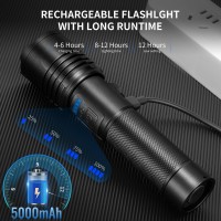 Bercol Flashlights High Lumens Rechargeable 990 000 Lumens Super Bright Led Flashlight 7 Modes Brightest Powerful Flash Light