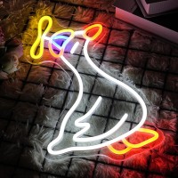 Lmsignly Goose Neon Sign Cowboy Goose Neon Sign For Wall Decor Cool Led Neon Light Sign Dimmable Usb Powered Cowboy Hat Neon Lig