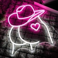 Lmsignly Cowboy Hat Neon Sign Buttocks Led Sign For Wall Decor Usb Powered Pink White Sexy Neon Light For Gameroom Bedroom Liv