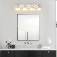 Wilon Bathroom Vanity Light Fixtures 4 Light Modern Crystal Vanity Light Over Mirror Chrome Bathroom Light Fixtures Crystal Van