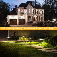 Valceno Solar Pathway Lights Outdoor, 3 Modes Motion Sensor Super Bright Landscape Lighting, Ip65 Waterproof Upgraded Brighter Solar Outdoor Landscape Path Lights, For Garden Patio Yard, 2Pack