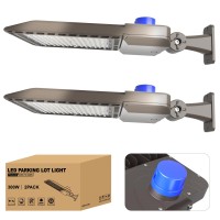 Jclgl 300W Led Parking Lot Light 2Pack Led Shoebox Light With 42000Lm 5000K Daylight Ip65 Waterproof Dusk To Dawn Parking Lot