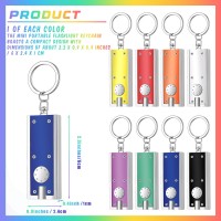 Glooglitter 8 Pcs Mini Keychain Flashlight Bulk Led Keychain Light Tiny Flashlight Key Chain Small Flashlight For Outdoor Campin