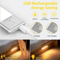 Under Cabinet Lights 88 Led Rechargeable Battery Operated Motion Sensor Light Indoor 2 Pack Magnetic Dimmable Closet Lights W