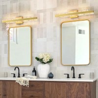 Hahzt Modern Bathroom Vanity Light Brushed Gold 27 Inch 28W Dimmable Led Bath Bar Light Fixtures Over Mirror Wall Sconce Pict