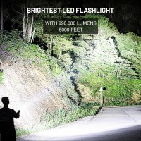 Lylting Led Flashlights High Lumens Rechargeable 990 000 Lumens Brightest Handheld Flashlight 5 Modes Powerful Multifunctional