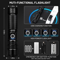 Lylting Led Flashlights High Lumens Rechargeable 990 000 Lumens Brightest Handheld Flashlight 5 Modes Powerful Multifunctional