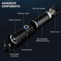 Lylting Led Flashlights High Lumens Rechargeable 990 000 Lumens Brightest Handheld Flashlight 5 Modes Powerful Multifunctional