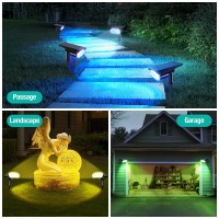 Aounq 68 Leds Rgbw Solar Spot Lights Outdoor 1000 Lumens 9 Lighting Modes Color Changing Solar Outdoor Lights Ip67 Waterproof