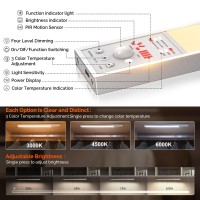 Under Cabinet Lighting 2500Mah Led Motion Sensor Light Indoor 2Pack Under Cabinet Lights 12 Inch 3 Color Temps 111 Led Wirele