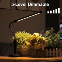 Desk Grow Lights For Indoor Plants Full Spectrum Table Top Grow Light Growth Lamp With Automatic Timer 5 Dimmable Levels Height