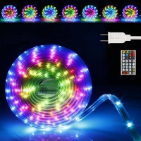 164Ft Waterproof Strip Lights Outdoor Dream Color Chasing Rope Light With Remote Music Sync Light Strip Connectable Dimmable