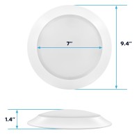 Luxrite 8 Inch Led Disk Lights, 27W, 5Cct 2700K | 3000K | 3500K | 4000K | 5000K, Flush Mount Recessed Retrofit Ceiling Light, 2000Lm, Dimmable, J-Box Or 6