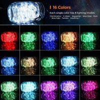 50Ft Fairy Lights Plug In 21 Colors 15 Modes Rgbwarm White Color Changing String Lights150Led Twinkle Lights With Remote Out